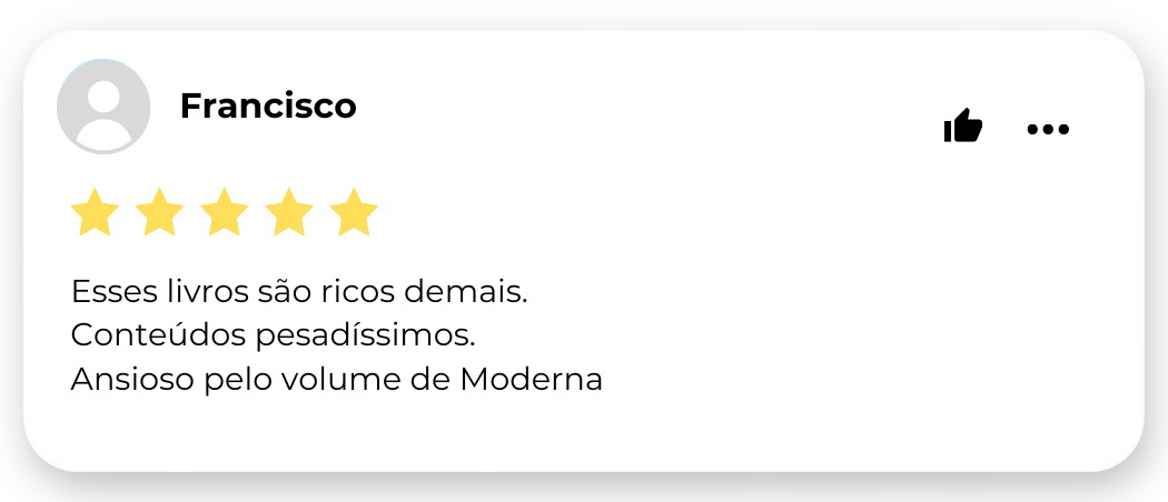 Esses livros são ricos demais. Conteúdos pesadíssimos. Ansioso pelo volume de Moderna (2)